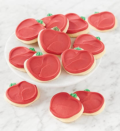 Buttercream Frosted Apple Cut-Out Cookies